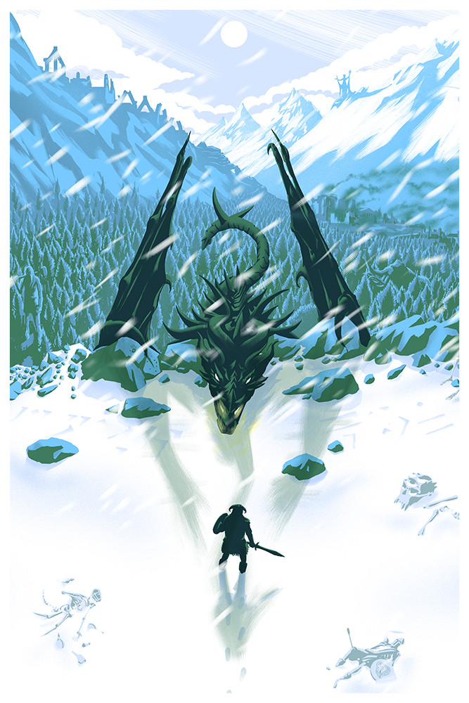 Skyrim Screen Print